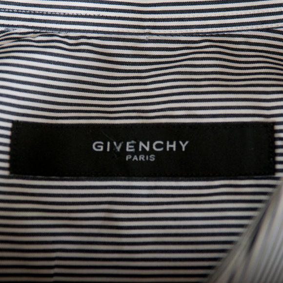 Givenchy Black and White Striped Dress Shirt - Picture 3 of 4